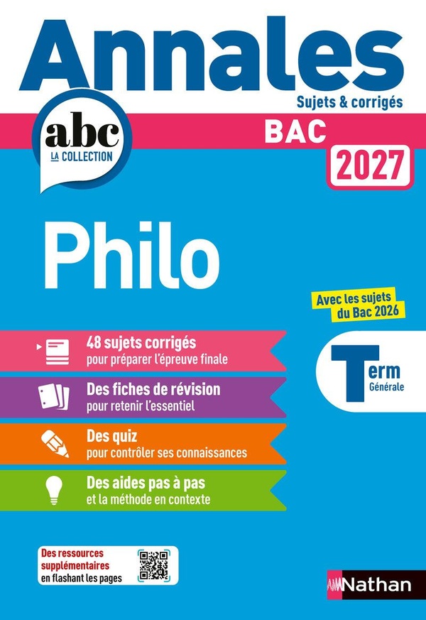 ANNALES BAC PHILOSOPHIE 2027