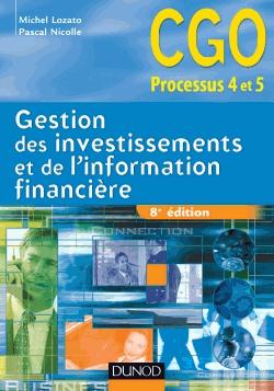 GESTION DES INVESTISSEMENTS ET DE L'INFORMATION FINANCIERE - 8E EDITION - MANUEL
