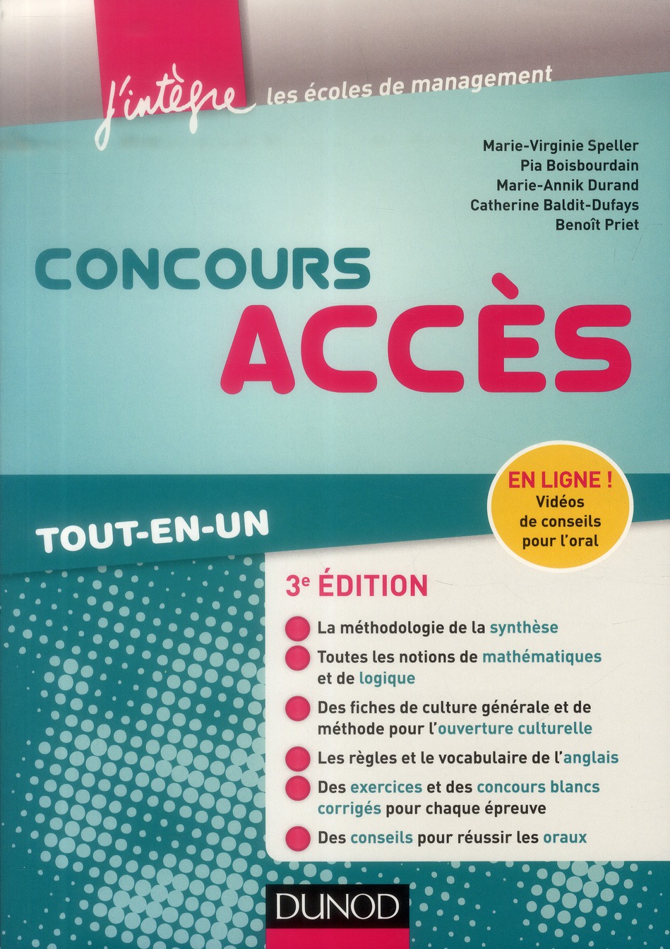 CONCOURS ACCES - 3E ED. - TOUT-EN-UN