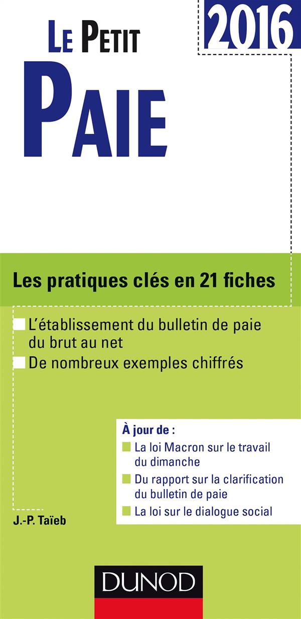 LE PETIT PAIE 2016 - 8E ED. - LES PRATIQUES CLES EN 21 FICHES