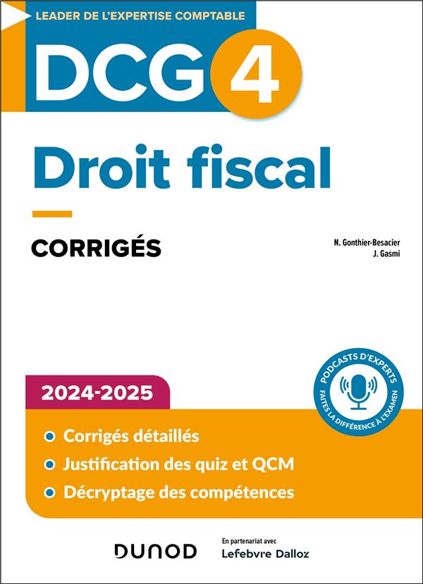 DCG 4 - DROIT FISCAL - CORRIGES 2024-2025