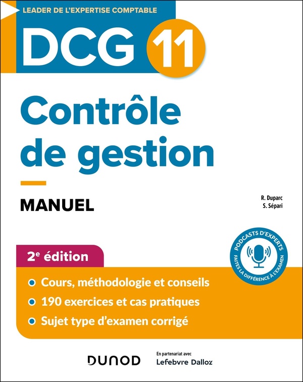 DCG 11 - CONTROLE DE GESTION - MANUEL - 2E ED.