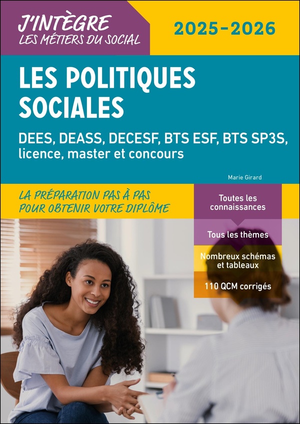 LES POLITIQUES SOCIALES 2025-2026 - DEES, DEASS, DECESF, BTS ESF, BTS SP3S, LICENCE, MASTER ET CONCO