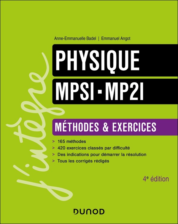 PHYSIQUE METHODES ET EXERCICES MPSI-MP2I - 4E ED.