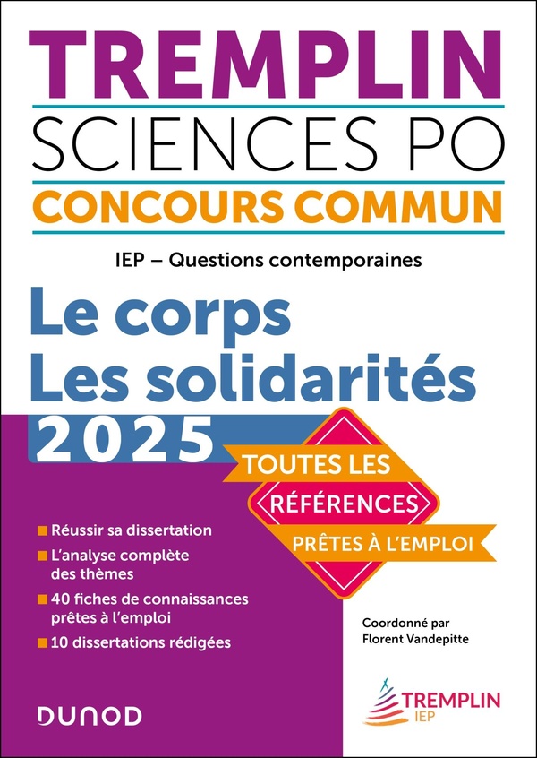 TREMPLIN CONCOURS IEP QUESTIONS CONTEMPORAINES 2025 - LE CORPS - LES SOLIDARITES