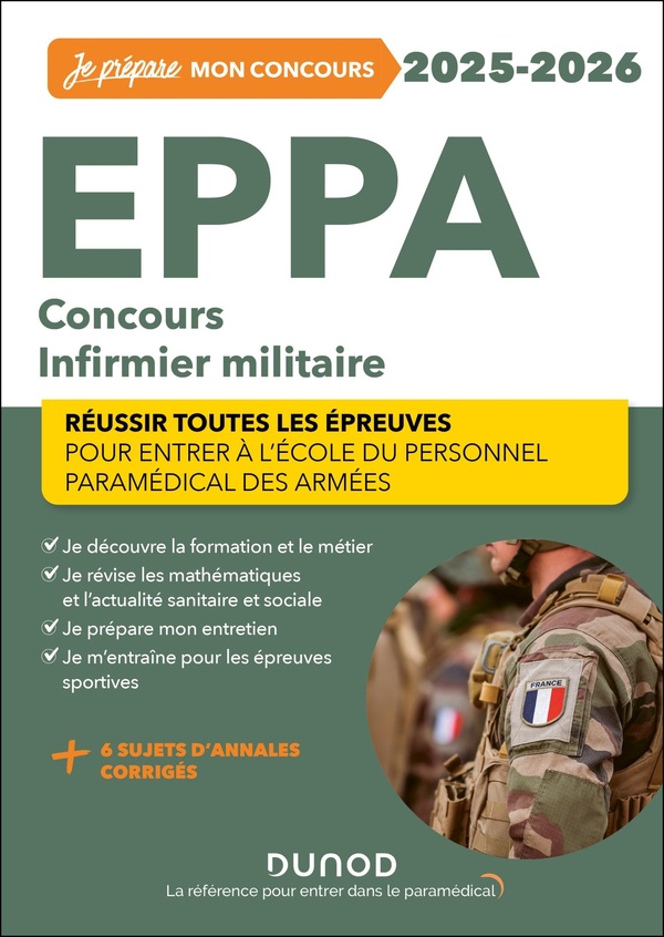 EPPA 2025-2026 - CONCOURS INFIRMIER MILITAIRE - REUSSIR TOUTES LES EPREUVES