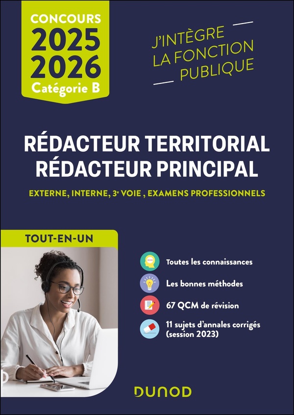 CONCOURS REDACTEUR TERRITORIAL, REDACTEUR PRINCIPAL - 2025 - EXTERNE, INTERNE ET 3E VOIE - TOUT EN U