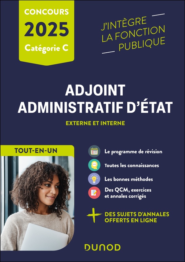 CONCOURS ADJOINT ADMINISTRATIF D'ETAT - 2025 - EXTERNE ET INTERNE - TOUT-EN-UN