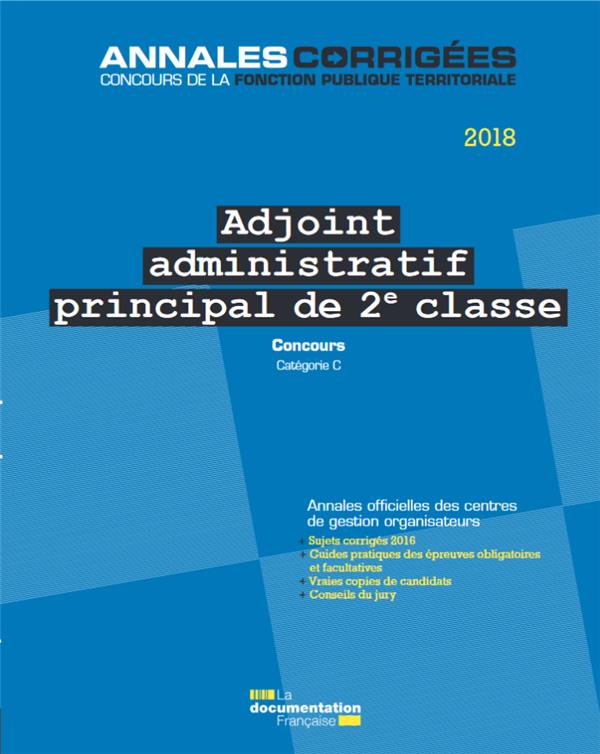 ADJOINT ADMINISTRATIF PRINCIPAL 2E CLASSE 2018-CONCOURS N 81