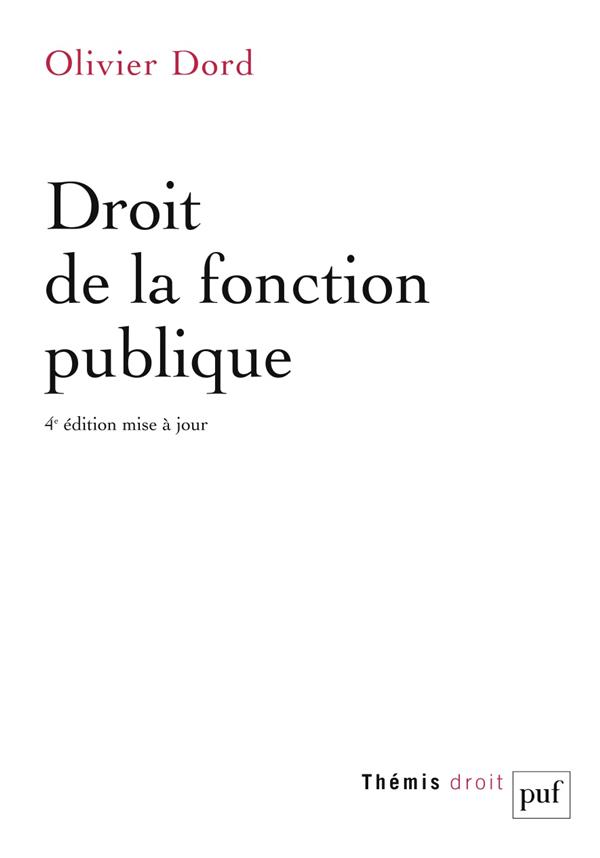 DROIT DE LA FONCTION PUBLIQUE