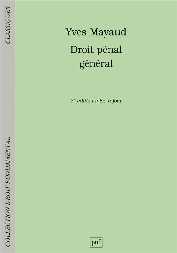 DROIT PENAL GENERAL