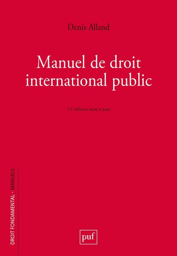 MANUEL DE DROIT INTERNATIONAL PUBLIC