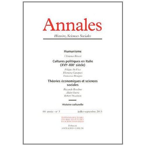 ANNALES. HISTOIRE, SCIENCES SOCIALES - VOL. 68 (3/2013)