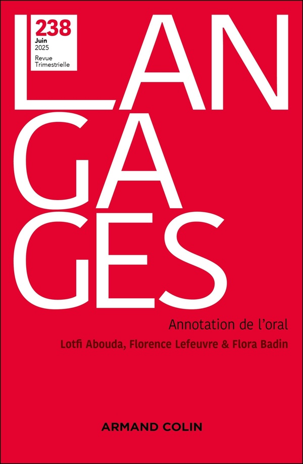 LANGAGES N  238 2/2025 - ANNOTATION DE L'ORAL