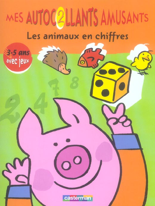 MES AUTOCOLLANTS AMUSANTS T2 ANIMAUX EN CHIFFRES