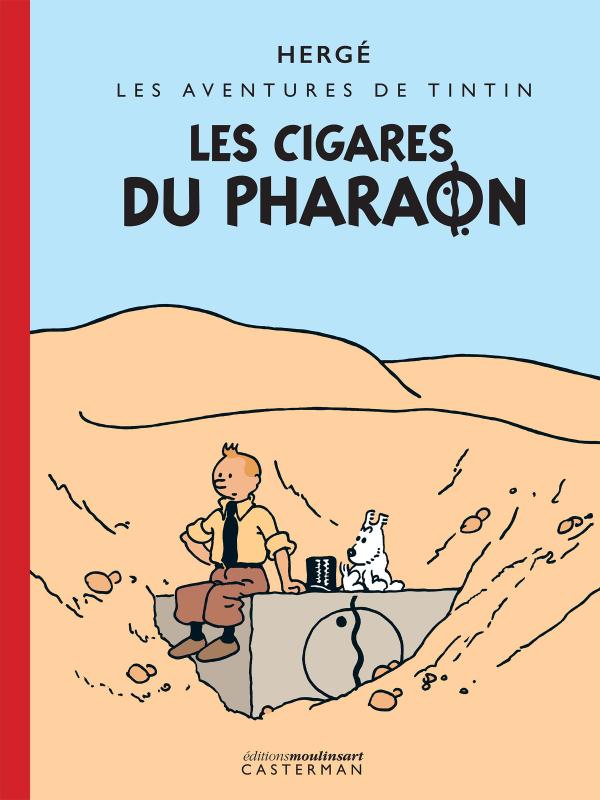 TINTIN - T04 - LES CIGARES DU PHARAON - EDITION NOIR ET BLANC COLORISEE