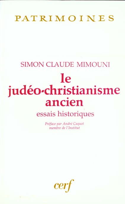 LE JUDEO-CHRISTIANISME ANCIEN
