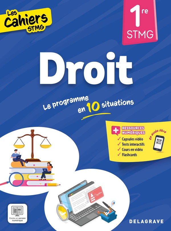 CAHIERS STMG DROIT 1RE STMG (2025) - POCHETTE ELEVE