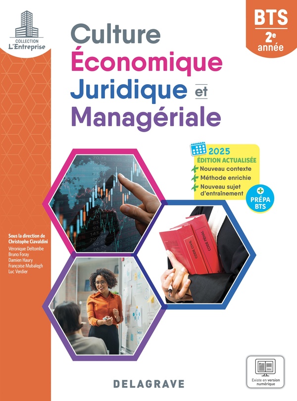 L'ENTREPRISE CULTURE ECONOMIQUE, JURIDIQUE ET MANAGERIALE (CEJM) 2E ANNEE BTS (2025) - POCHETTE ELEV