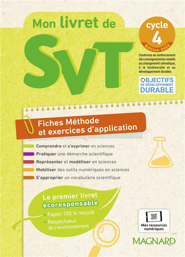 MON LIVRET DE SVT CYCLE 4 (2022)