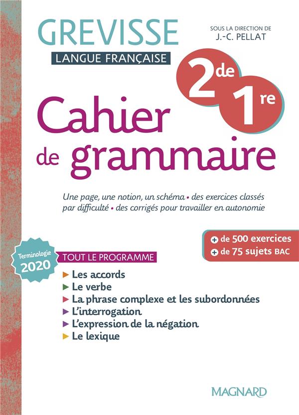 CAHIER GREVISSE 2DE / 1RE (2022)