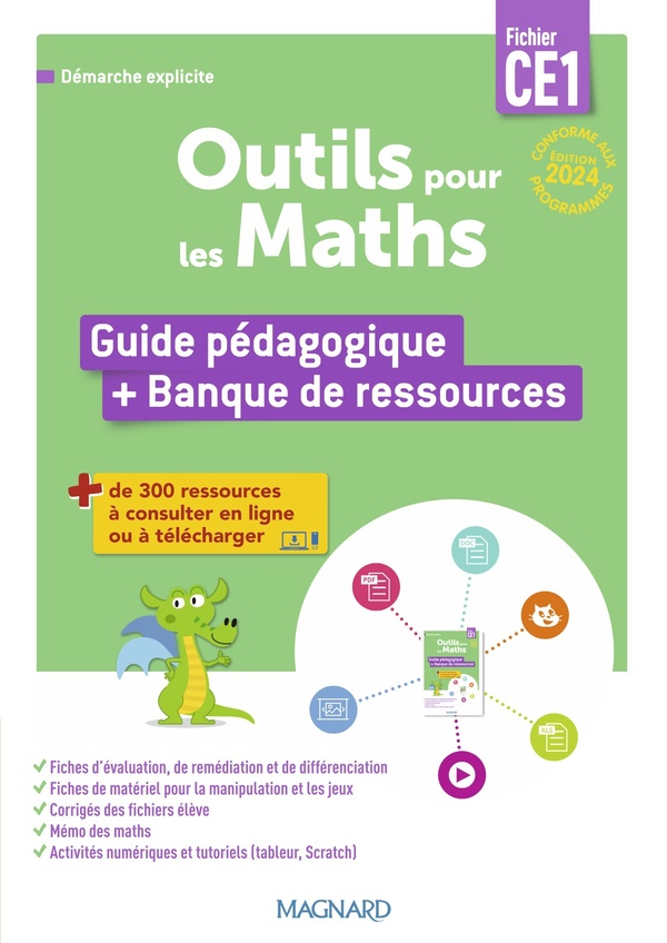 OUTILS POUR LES MATHS CE1 PAR DOMAINE (2025) - GUIDE PEDAGOGIQUE + BANQUE DE RESSOURCES A TELECHARGE