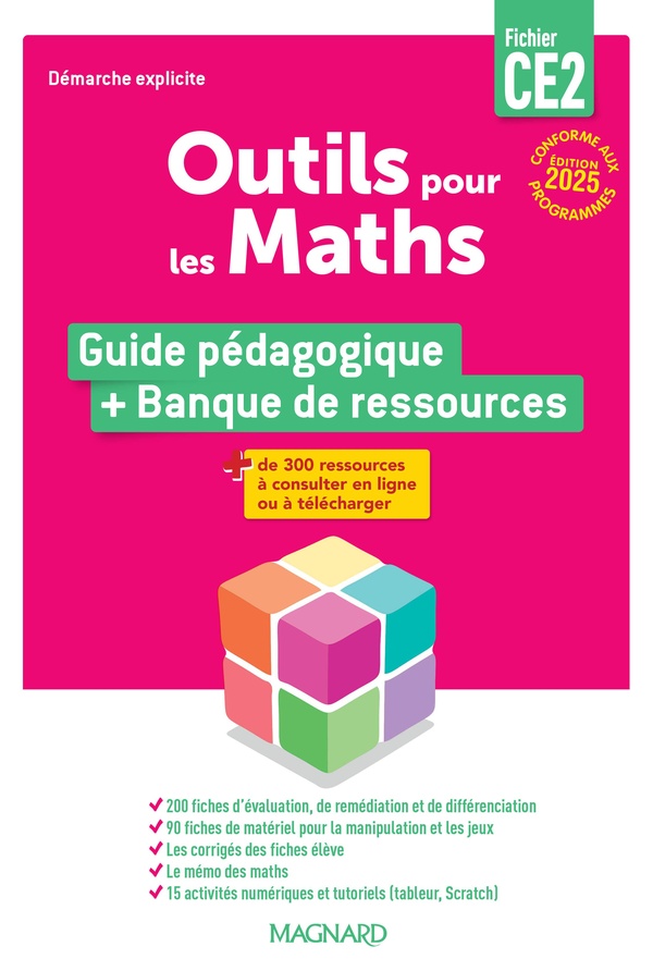 OUTILS POUR LES MATHS CE2 PAR DOMAINE (2025) - GUIDE DU FICHIER + BANQUE DE RESSOURCES