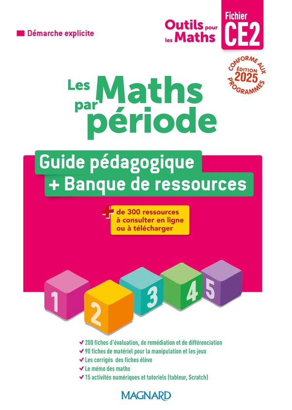 OUTILS POUR LES MATHS CE2 PAR PERIODE (2025) - GUIDE DU FICHIER + BANQUE DE RESSOURCES