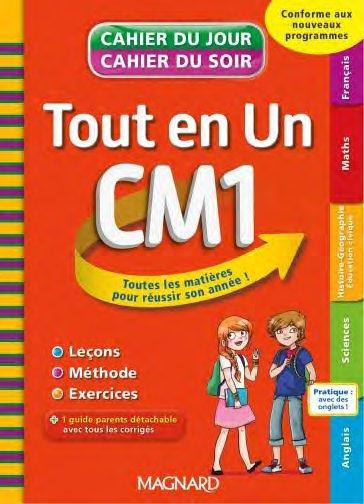 CAHIER DU JOUR/CAHIER DU SOIR - TOUT EN UN CM1