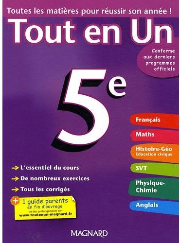 TOUT EN UN 5E (EDITION 2009)