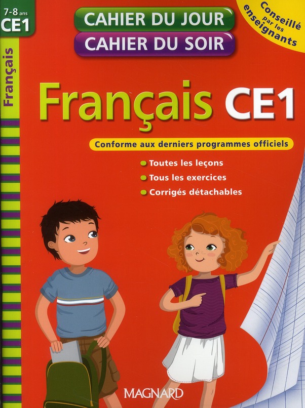 2010 CAHIER DU JOUR CAHIER DU SOIR FRANCAIS CE1