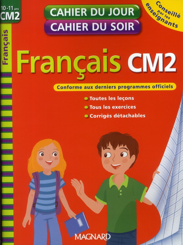 2010 CAHIER DU JOUR CAHIER DU SOIR FRANCAIS CM2