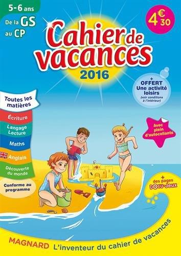 CAHIER DE VACANCES - DE LA GS AU CP