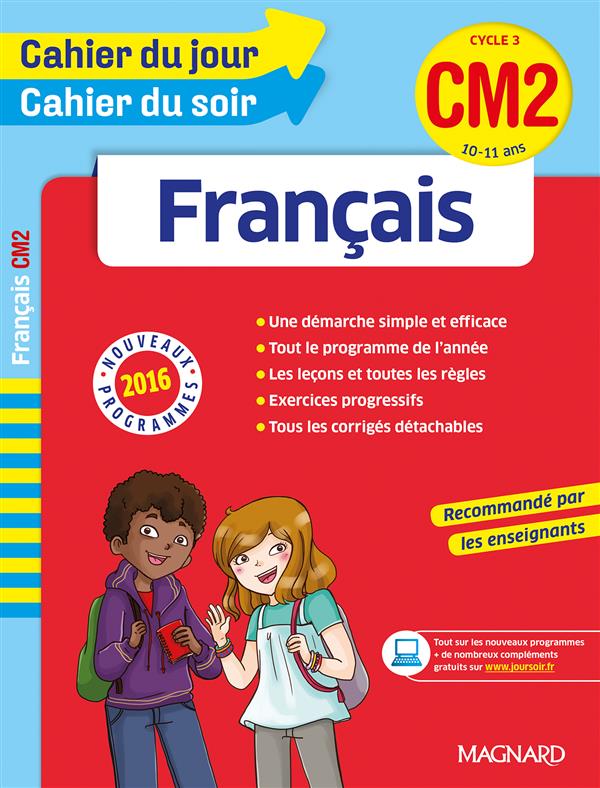 FRANCAIS CM2 - CAHIER DU JOUR CAHIER DU SOIR