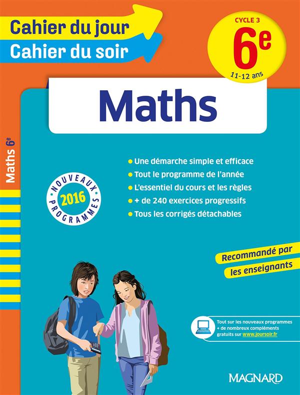 CAHIER DU JOUR/CAHIER DU SOIR - MATHS 6E