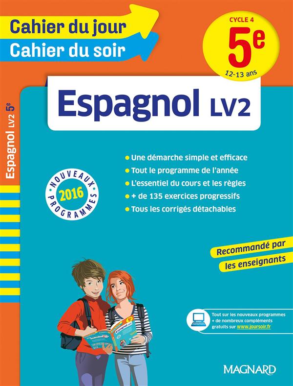 CAHIER DU JOUR/CAHIER DU SOIR - ESPAGNOL 5E