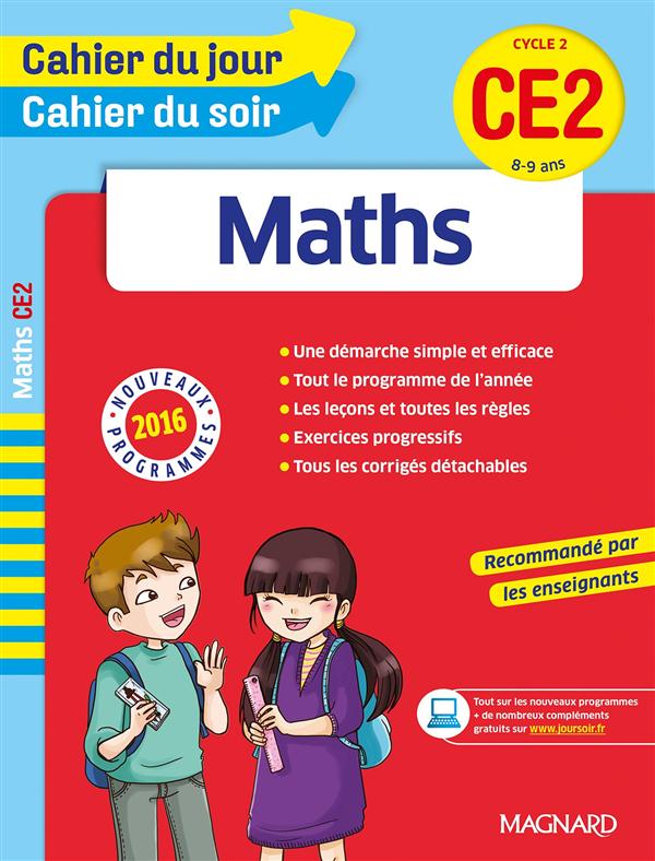 MATHS CE2 - CAHIER DU JOUR CAHIER DU SOIR