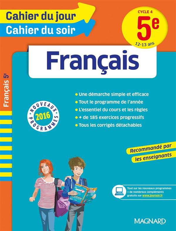 CAHIER DU JOUR/CAHIER DU SOIR - FRANCAIS 5E