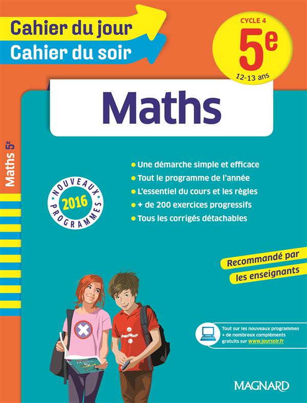 CAHIER DU JOUR/CAHIER DU SOIR - MATHS 5E