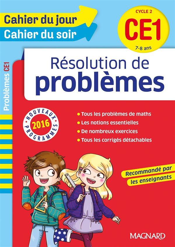 RESOLUTION DE PROBLEMES CE1 - CAHIER DU JOUR CAHIER DU SOIR