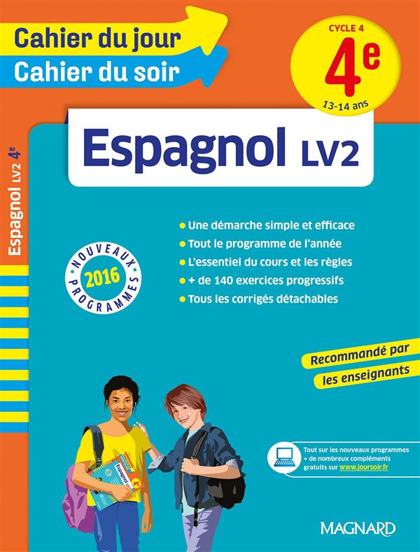 CAHIER DU JOUR/CAHIER DU SOIR - ESPAGNOL 4E