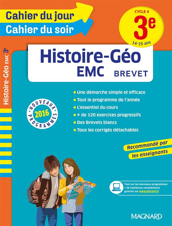 CAHIER DU JOUR/CAHIER DU SOIR - HISTOIRE-GEOGRAPHIE-EC 3E