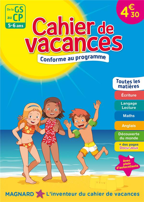 CAHIER DE VACANCES, DE LA GS AU CP, ED. 2017