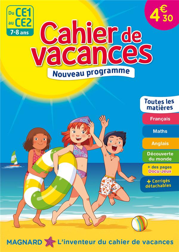 CAHIER DE VACANCES, DU CE1 AU CE2, ED. 2017