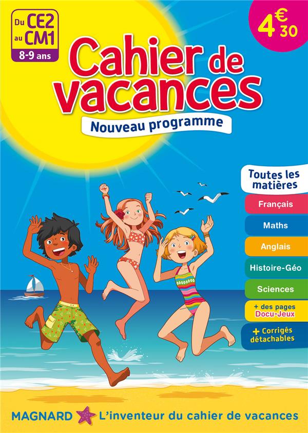 CAHIER DE VACANCES, DU CE2 AU CM1, ED. 2017