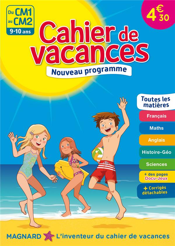 CAHIER DE VACANCES, DU CM1 AU CM2, ED. 2017