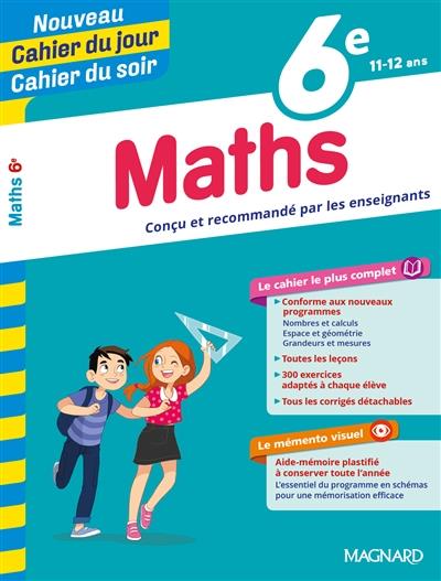 MATHS 6E - CAHIER DU JOUR CAHIER DU SOIR