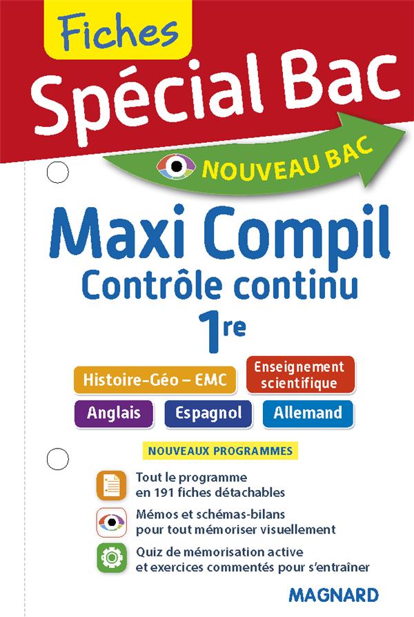 SPECIAL BAC MAXI COMPIL DE FICHES CONTROLE CONTINU 1RE - COURS ULTRA-VISUEL, C CC