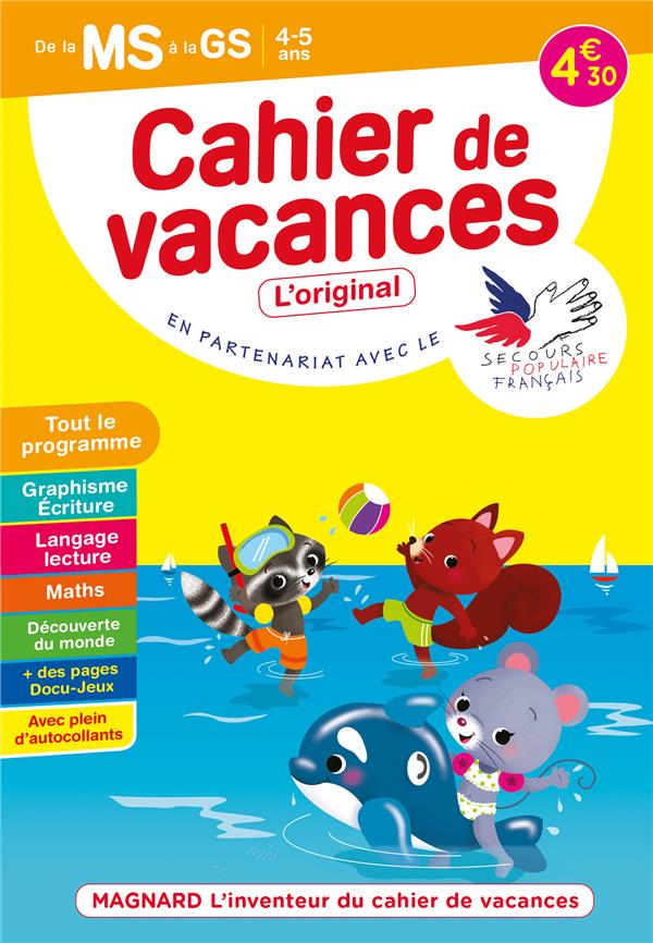 CAHIER DE VACANCES 2022, DE LA MS VERS LA GS 4-5 ANS - MAGNARD, LINVENTEUR DU CAHIER DE VACANCES