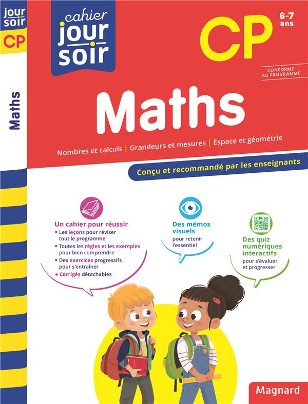 MATHS CP - CAHIER JOUR SOIR - CONCU ET RECOMMANDE PAR LES ENSEIGNANTS